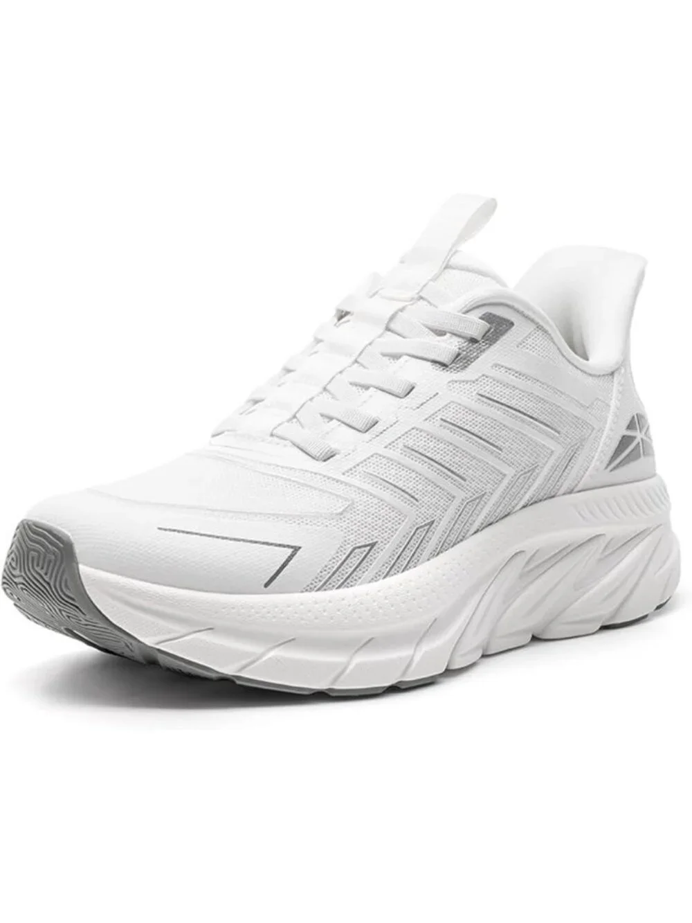 Women's White Slip On Walking Shoes Running Comfortable Breathable Sneakers